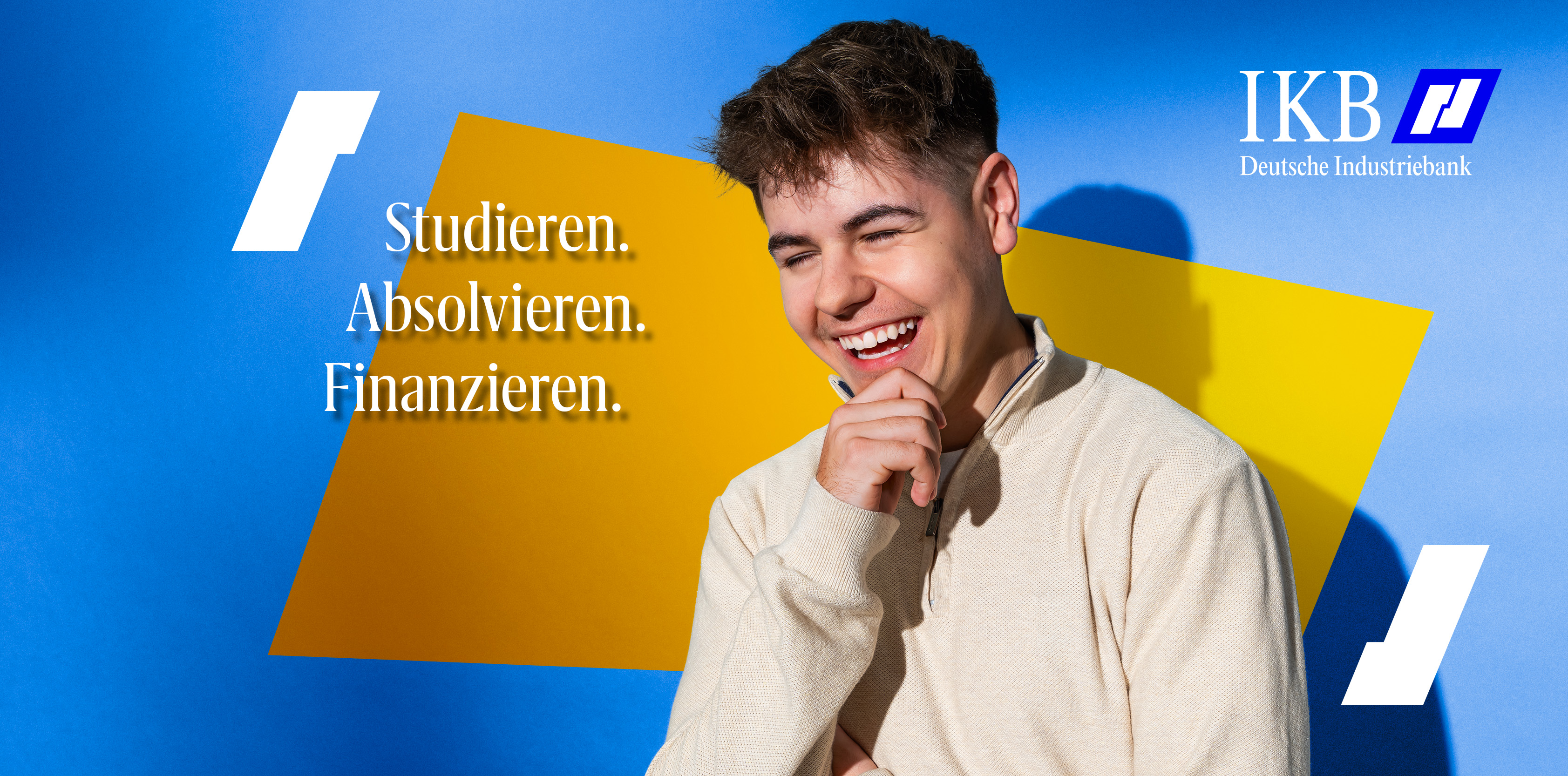 Headerbild: Mitarbeiter im Portrait mit dem Text: 'Was du nach 18 Monaten kannst? Hierbleiben zum Beispiel.'